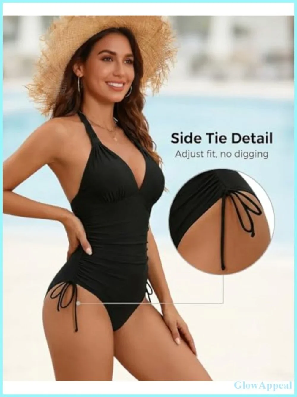 Tummy Control One Piece Swimsuit Halter Push Up Bathing Suits
